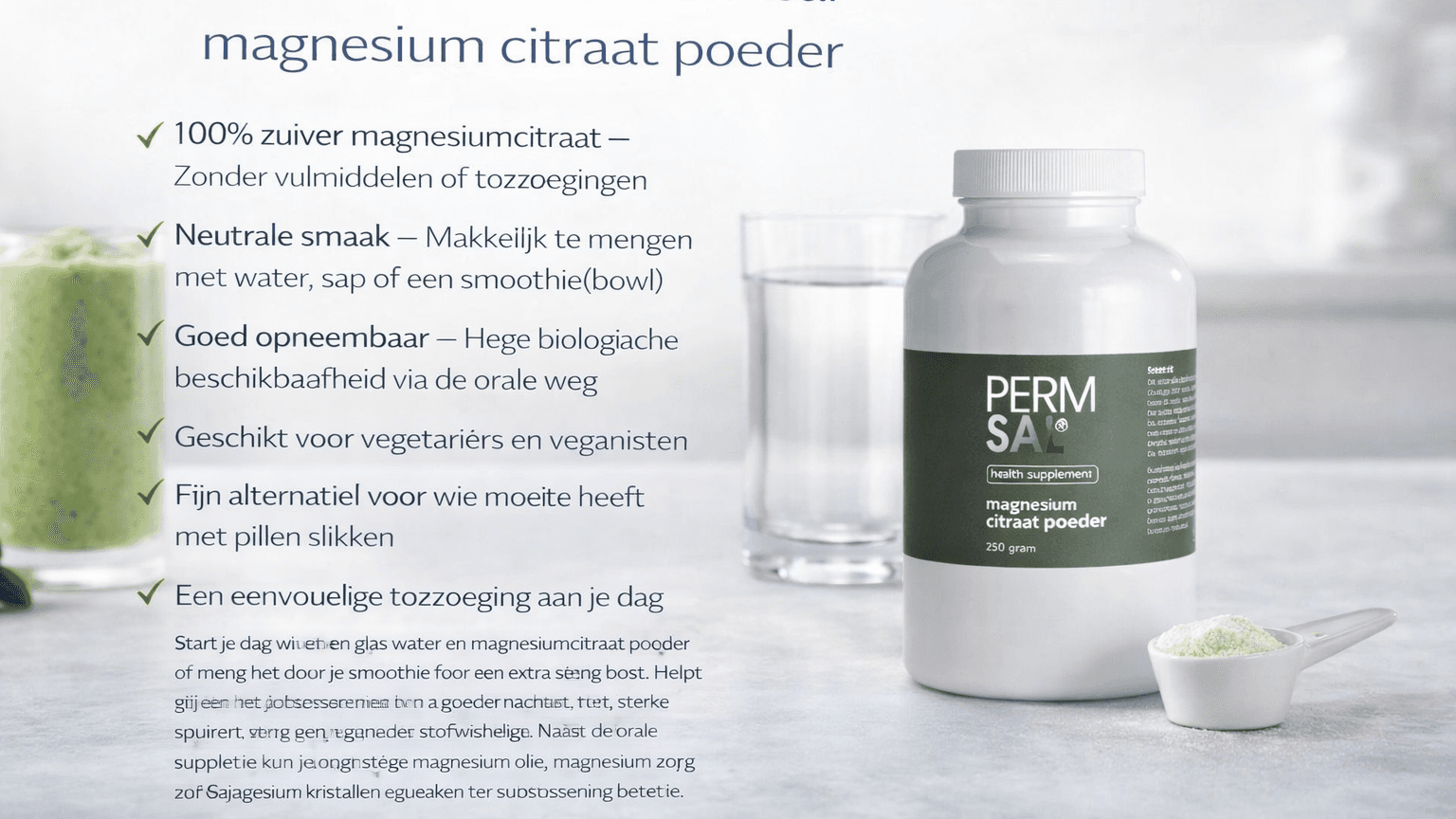 Voordelen van Permsal magnesiumcitraat